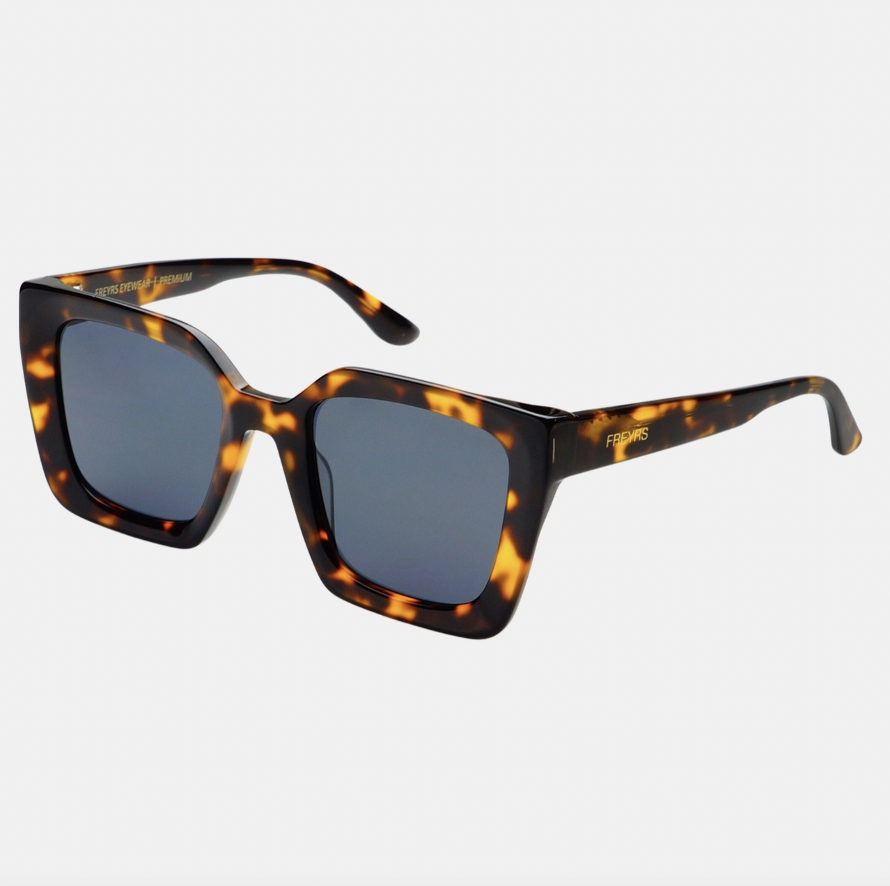 FREYRS Coco Acetate Square Sunglasses in Tortoise/Gray