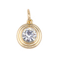 Rhinestone Bezel Charm in Clear