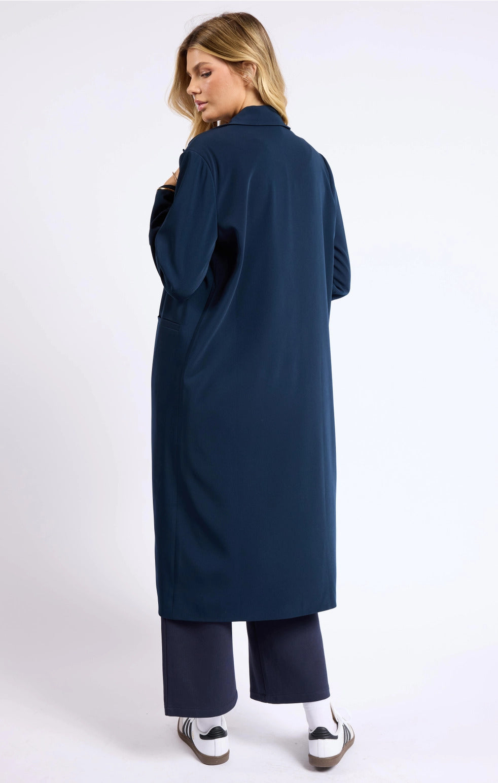Valerie Long Blazer Coat in Indigo