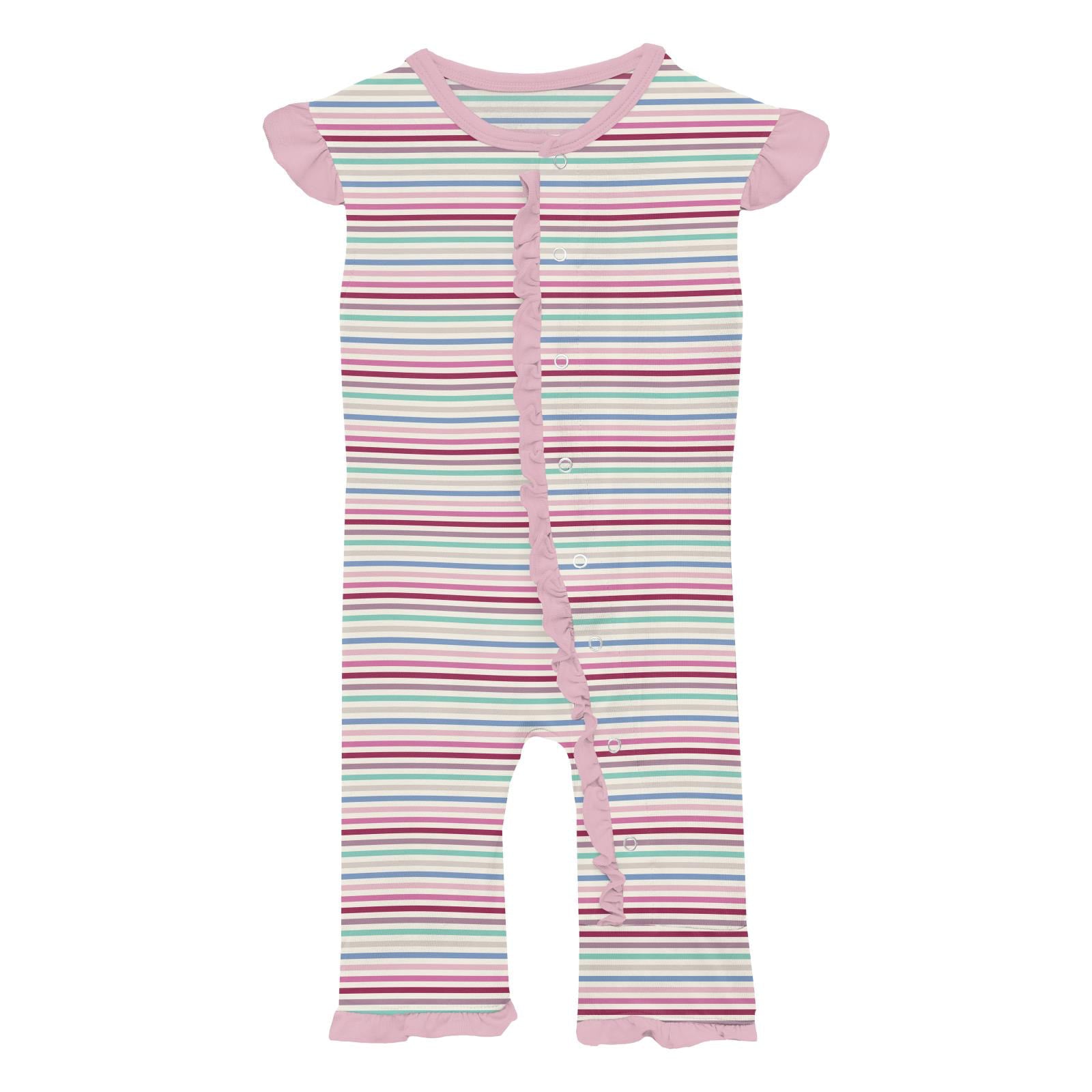 KicKee Pants Make Believe Stripe Ruffle Tank Romper