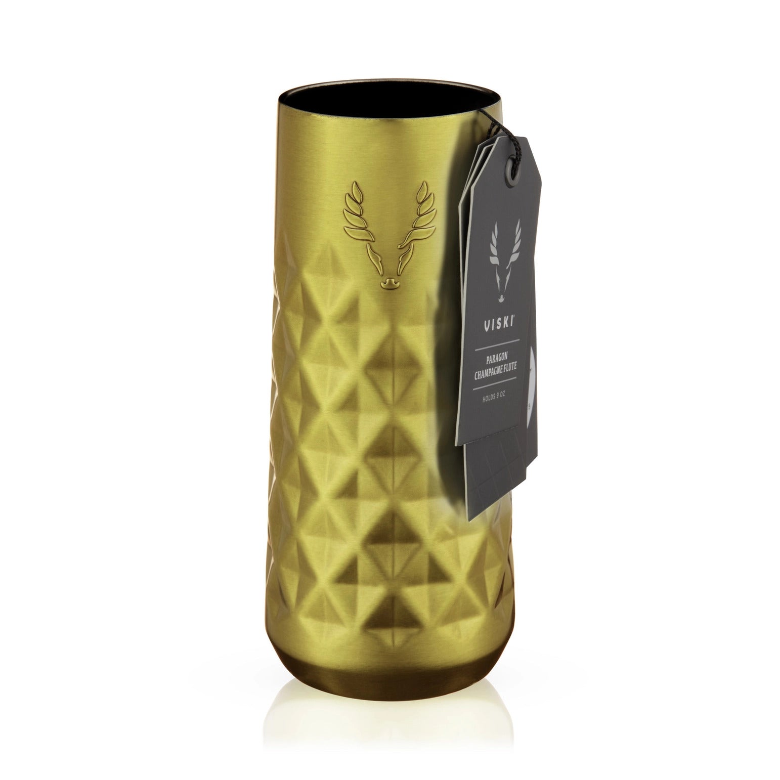 Viski Paragon Insulated Ceramic Coated Champagne Tumbler - Gold