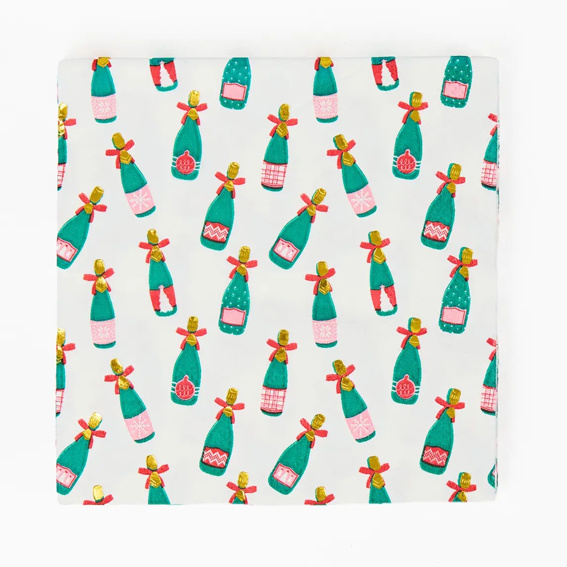 Cocktail Napkins Champagne Bottles