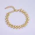 Aim Eternal 14K Gold Filled 9.3mm Panther Chain Bracelet W. Extend