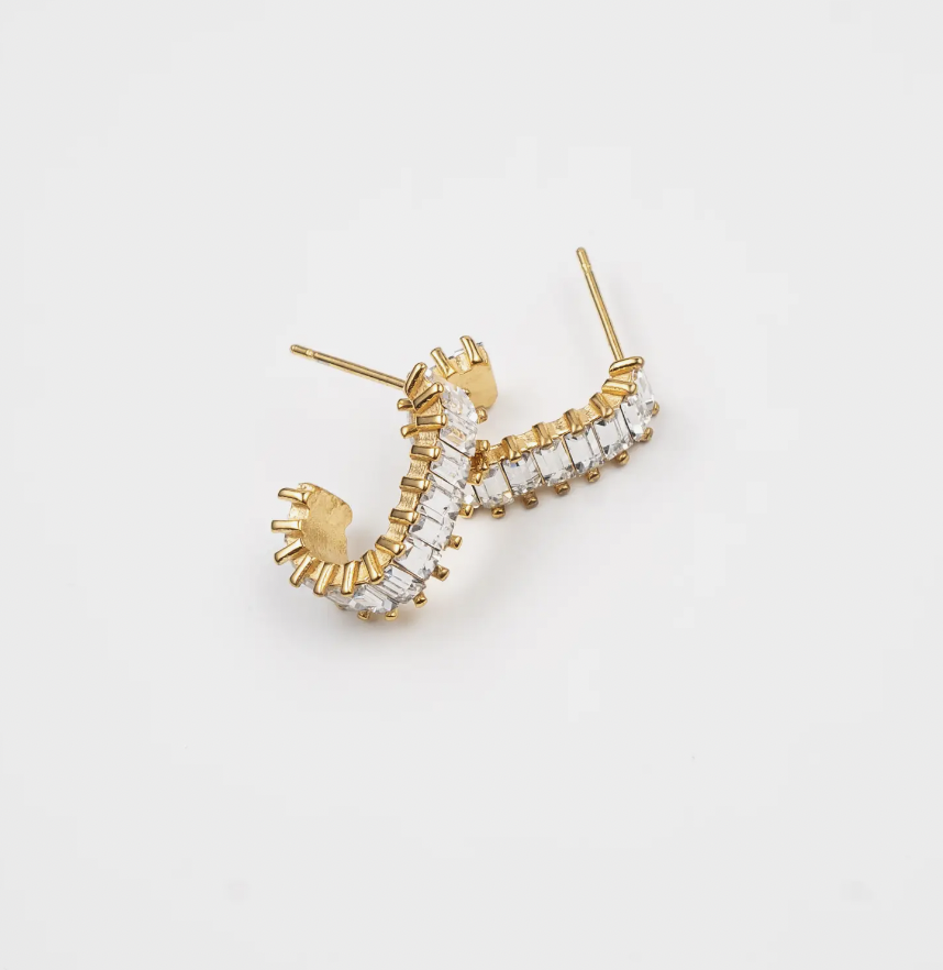 Brenda Grands Jewelry Square Diamond Hoops