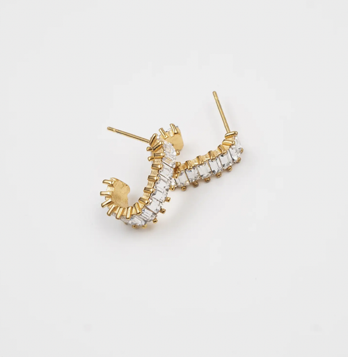 Brenda Grands Jewelry Square Diamond Hoops