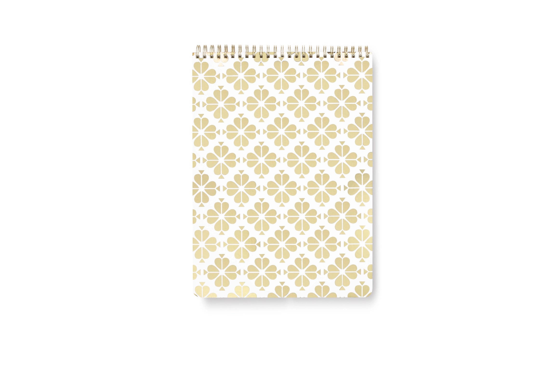Kate Spade Top Spiral Large Notebook, Gold Spade Flower