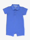 Baby Boys Sonic Blue Pique Polo Romper