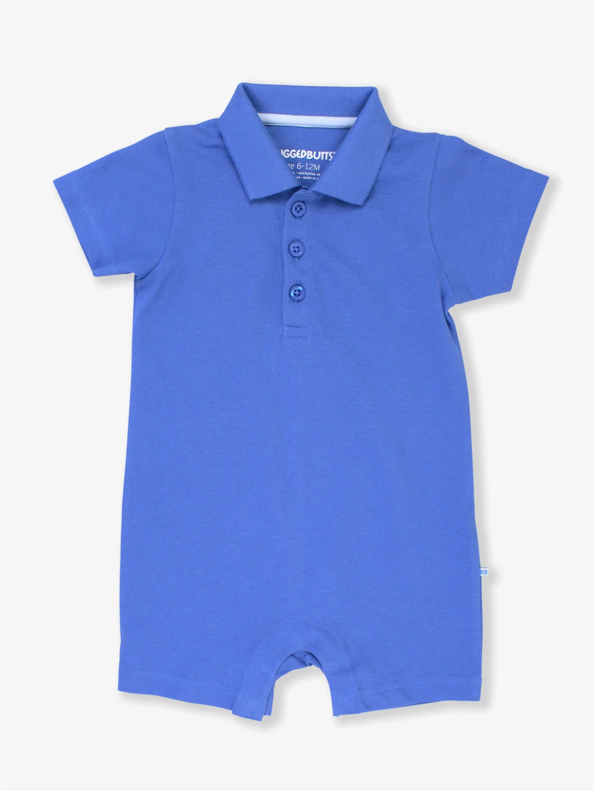 Baby Boys Sonic Blue Pique Polo Romper