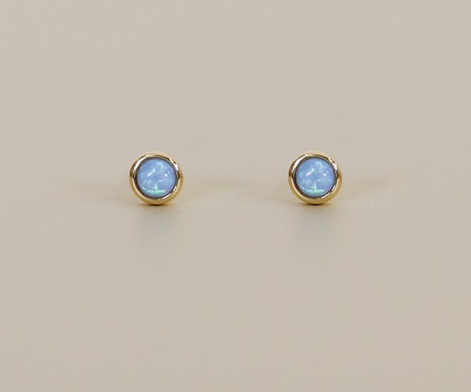 JaxKelly Fire Opal Simple Stud Earring