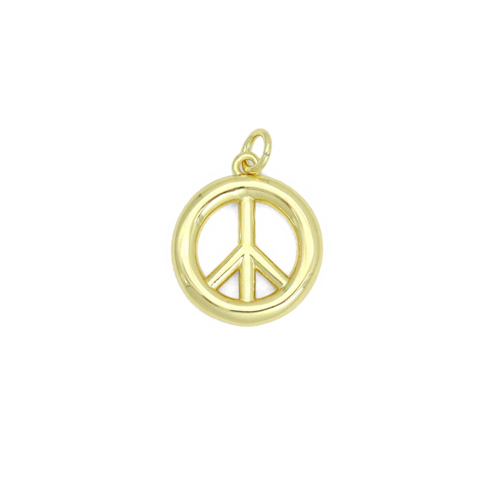 Gold Peace Sign Charm