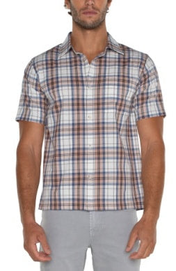 Liverpool Men's Short Sleeve Button Up Shirt
