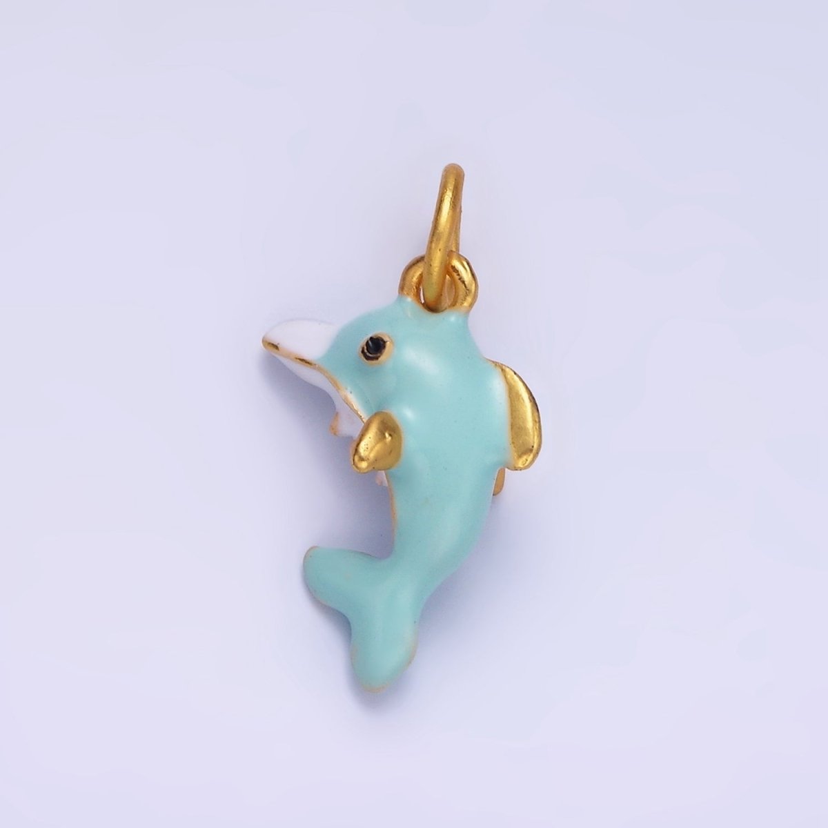 14K Gold Filled Dolphin Multicolor Charm
