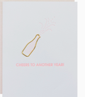 Chez Gagne Cheers To Another Year - Milestone- Champagne Paperclip Card