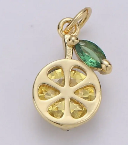 14K Gold Filled Mini Lemon Fruit Nature Charm
