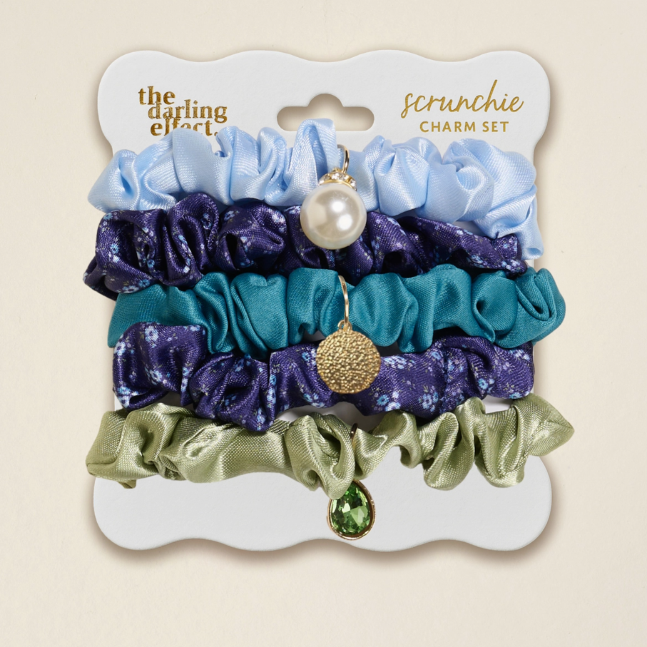 The Darling Effect - Scrunchie Charm Set–Endless Daydream Navy