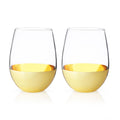 Viski Gold Dipped Wine Tumblers Set of 2