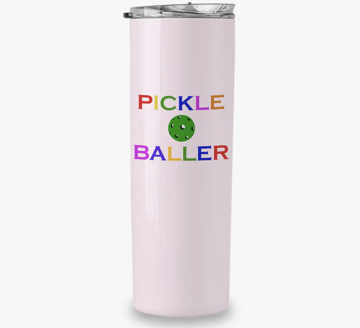 Toss Designs Pickleballer Rainbow Insulated Coffee Tumbler