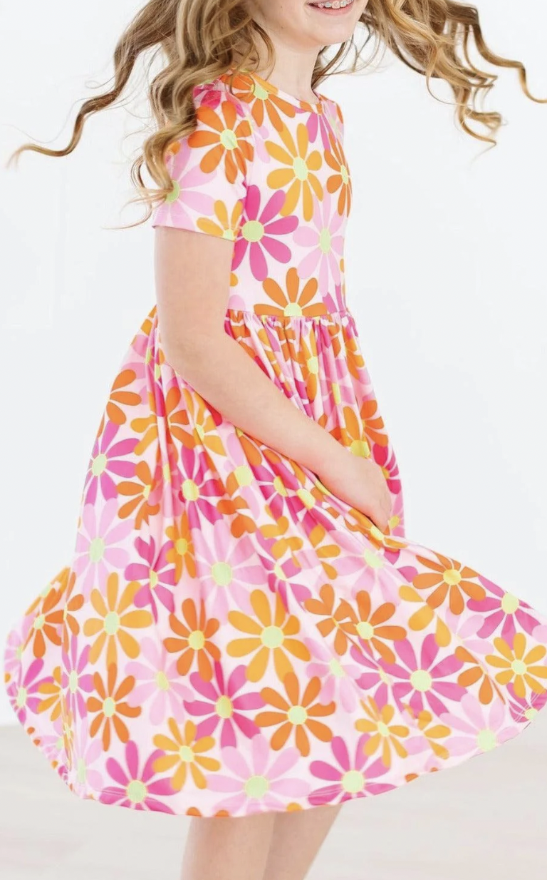 Mila & Rose Retro Daisies Pocket Twirl Dress