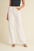 Just Black Denim White Palazzo Jean