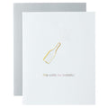 Chez Gagne "This Calls For Bubbly" Paper Clip Card