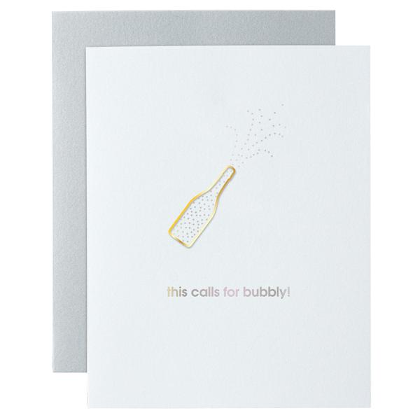 Chez Gagne "This Calls For Bubbly" Paper Clip Card