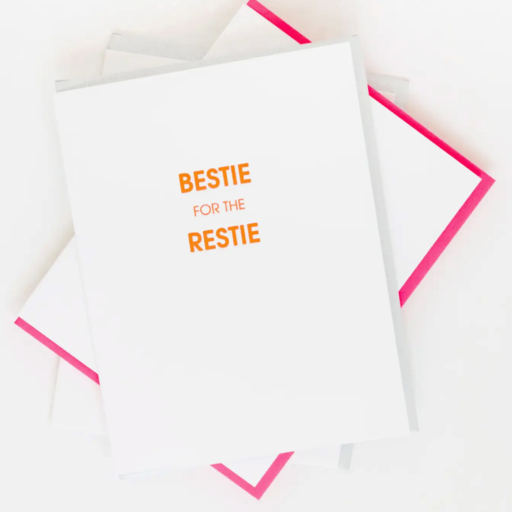 Chez Gagne Bestie For the Restie - Friendship - Letterpress Card