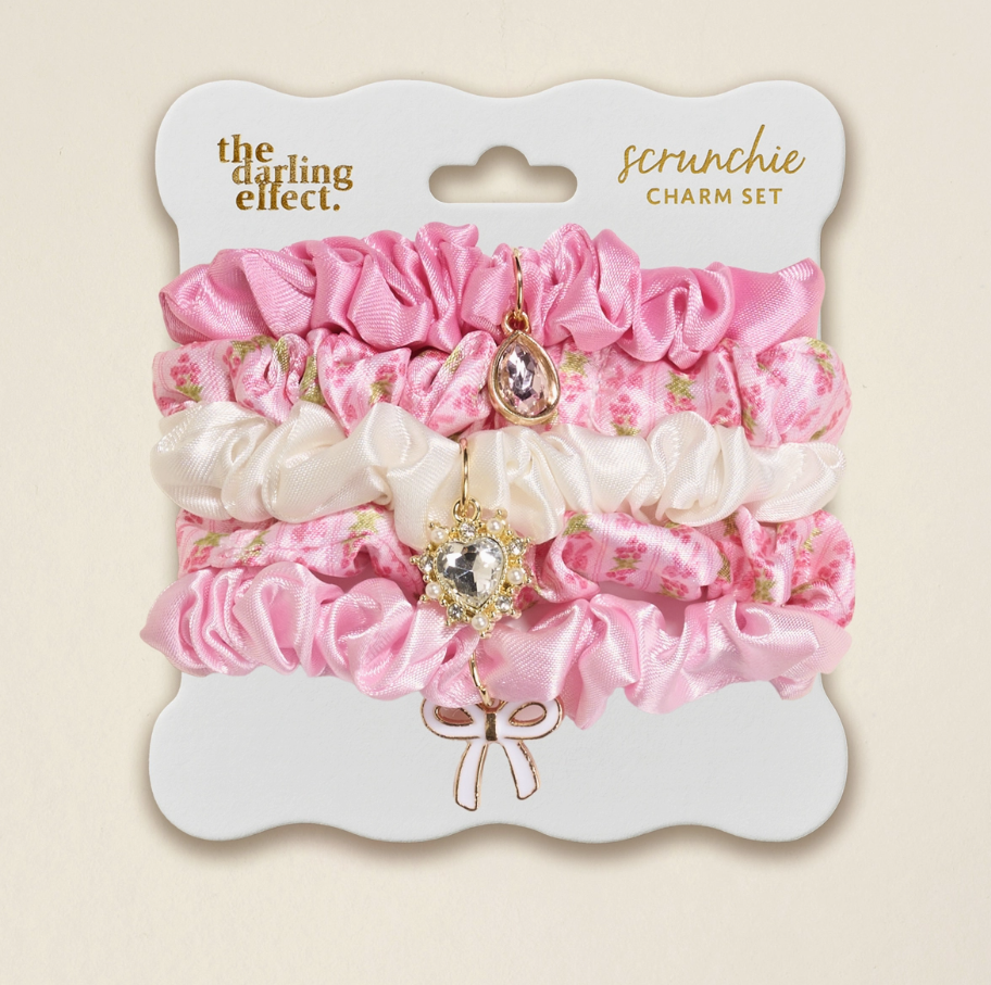 The Darling Effect - Scrunchie Charm Set–Oh So Fancy Pink