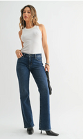 Just Black Denim Dark Low Rise Vintage Slim Bootcut