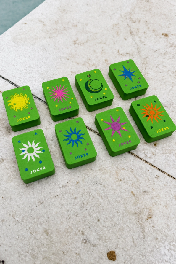 Girl Tribe - Floating Mahjong Tiles in Bright Green For the Pool