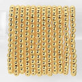 Splendid Iris 6mm Gold Bead Stretch Bracelet