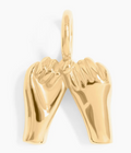 18K Gold Stainless Steel Pinky Promise Charm