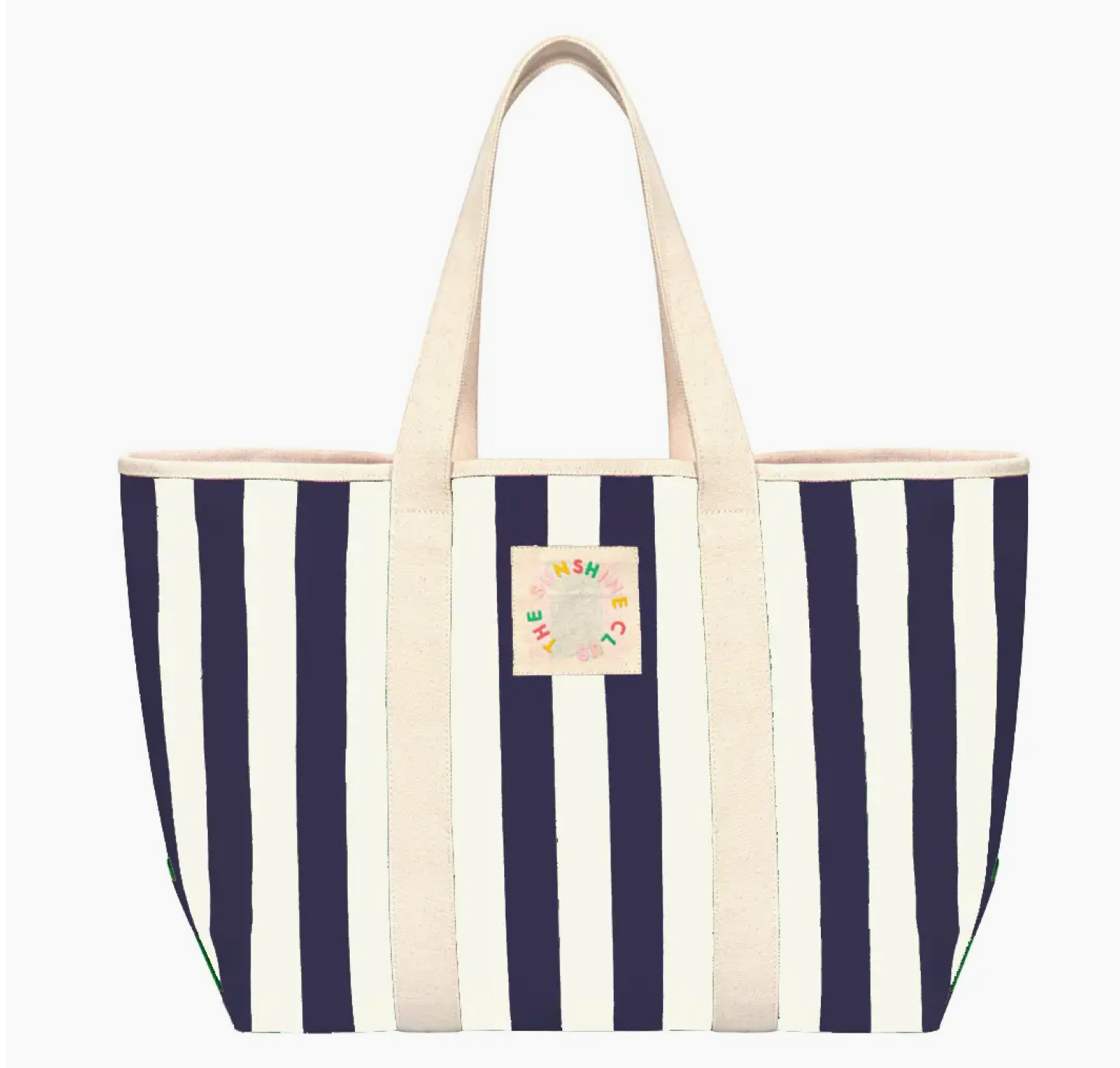 Navy Stripe Canvas Tote