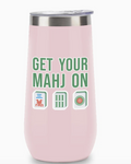Insulated Champagne Tumbler (Pink) - Get Your Mahj-On