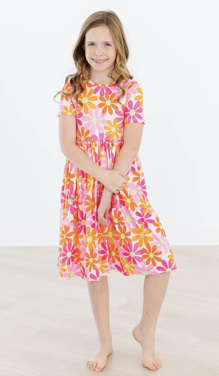 Mila & Rose Retro Daisies Pocket Twirl Dress