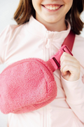 Mila & Rose Pink Fleece Belt Bag