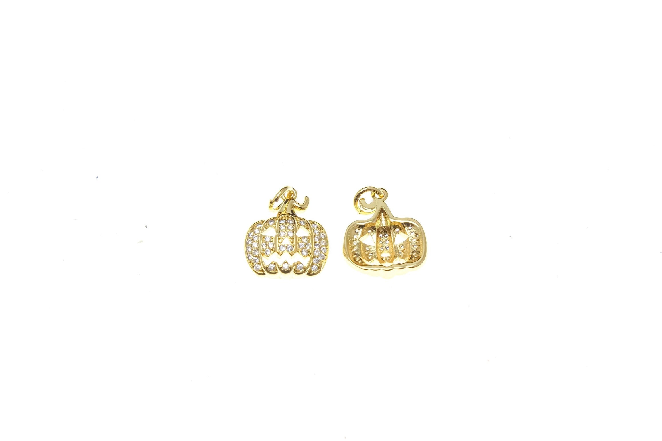 18k Gold Halloween Pumpkin Charm