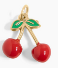 18K Gold Stainless Steel Red Cherry Fruit Charm