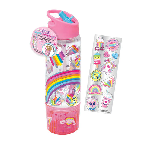 2 in 1 Snack Water Bottle, Rainbow