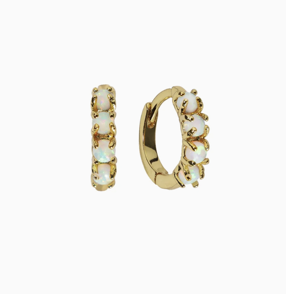 Brenda Grands Jewelry Opal Huggies