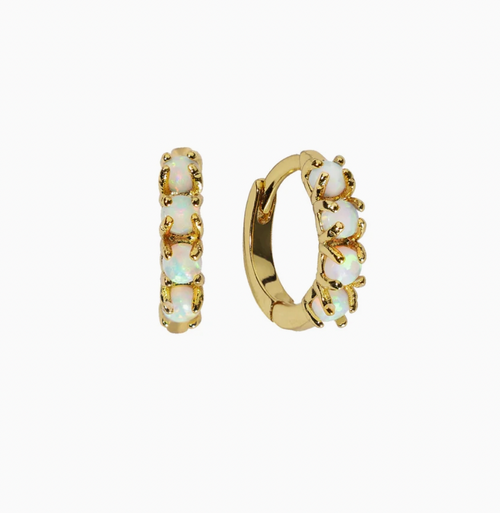 Brenda Grands Jewelry Opal Huggies