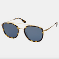 FREYRS Weston Acetate Round Sunglasses in Yellow Tortoise/Gray