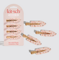 Kitsch - Recycled Plastic Creaseless Clips 4pc Set- Cherry Print