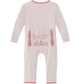 KicKee Pants Macaroon Baby Sister Applique Coverall
