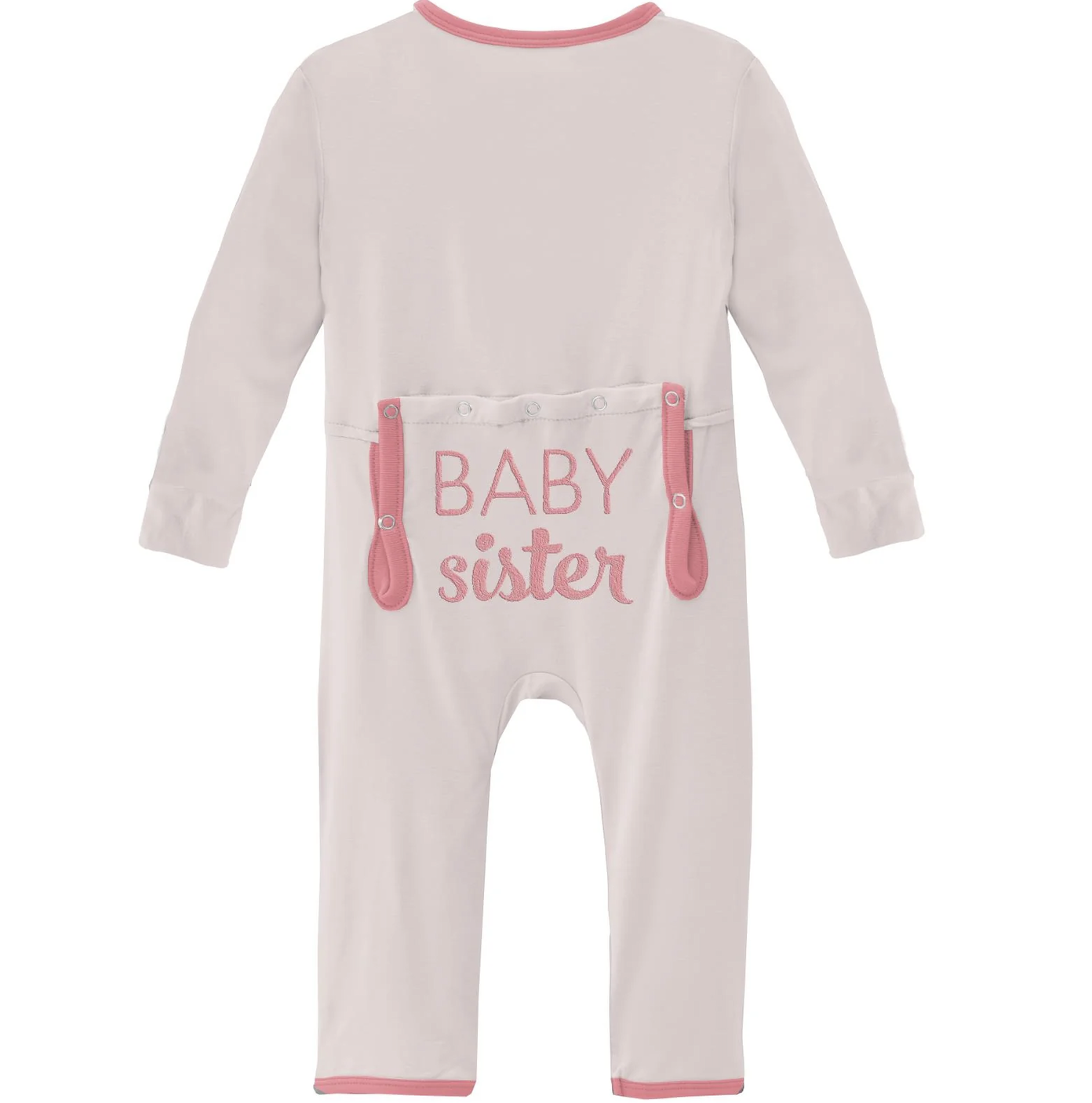 KicKee Pants Macaroon Baby Sister Applique Coverall