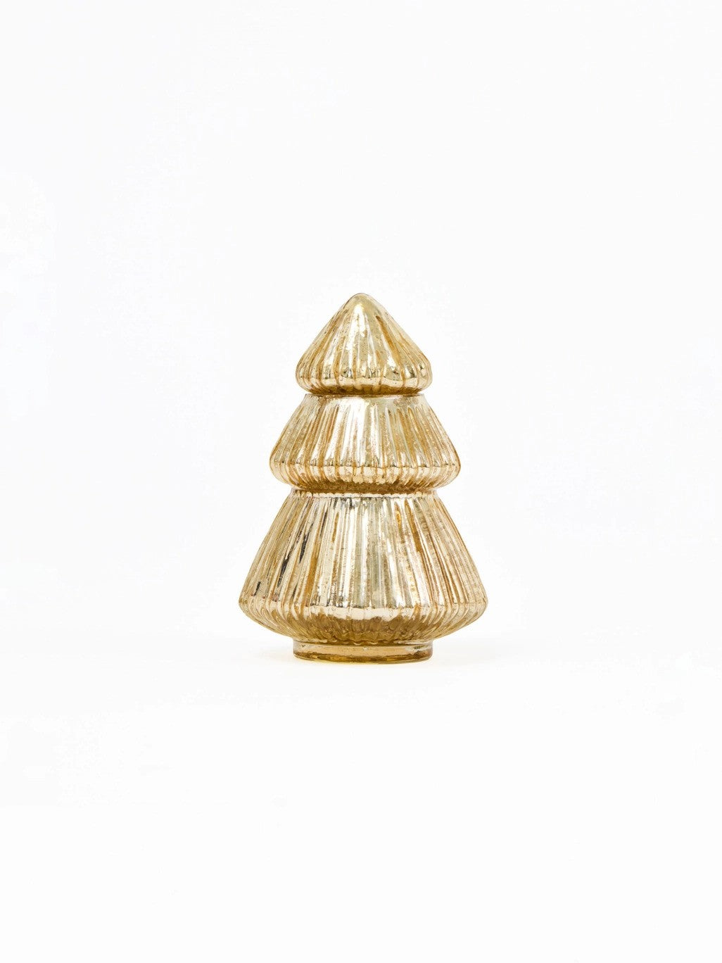 Tree Candle 5" Gold Mercury