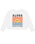 Feather 4 Arrow Aloha State Long Sleeve Crop Tee in White