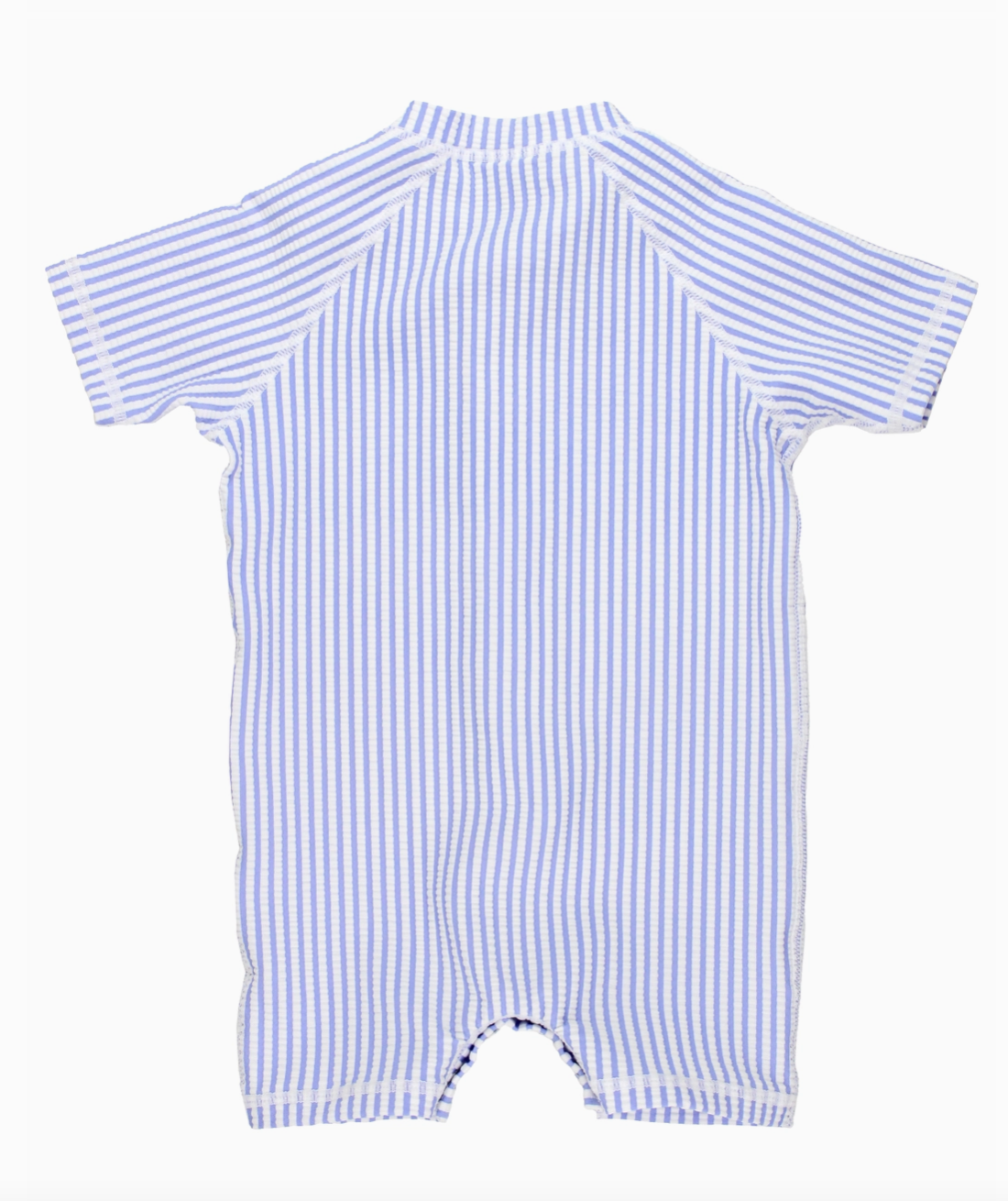 Ruggedbutts Periwinkle Blue Seersucker Short Sleeve Rash Guard