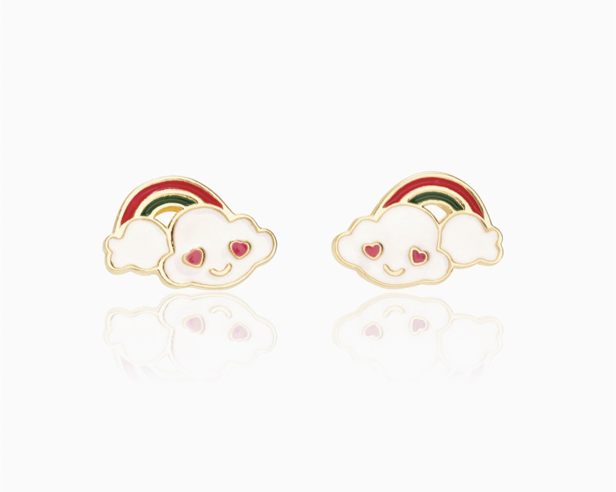 Girl Nation Cloud Loves Rainbow Cutie Stud Earrings