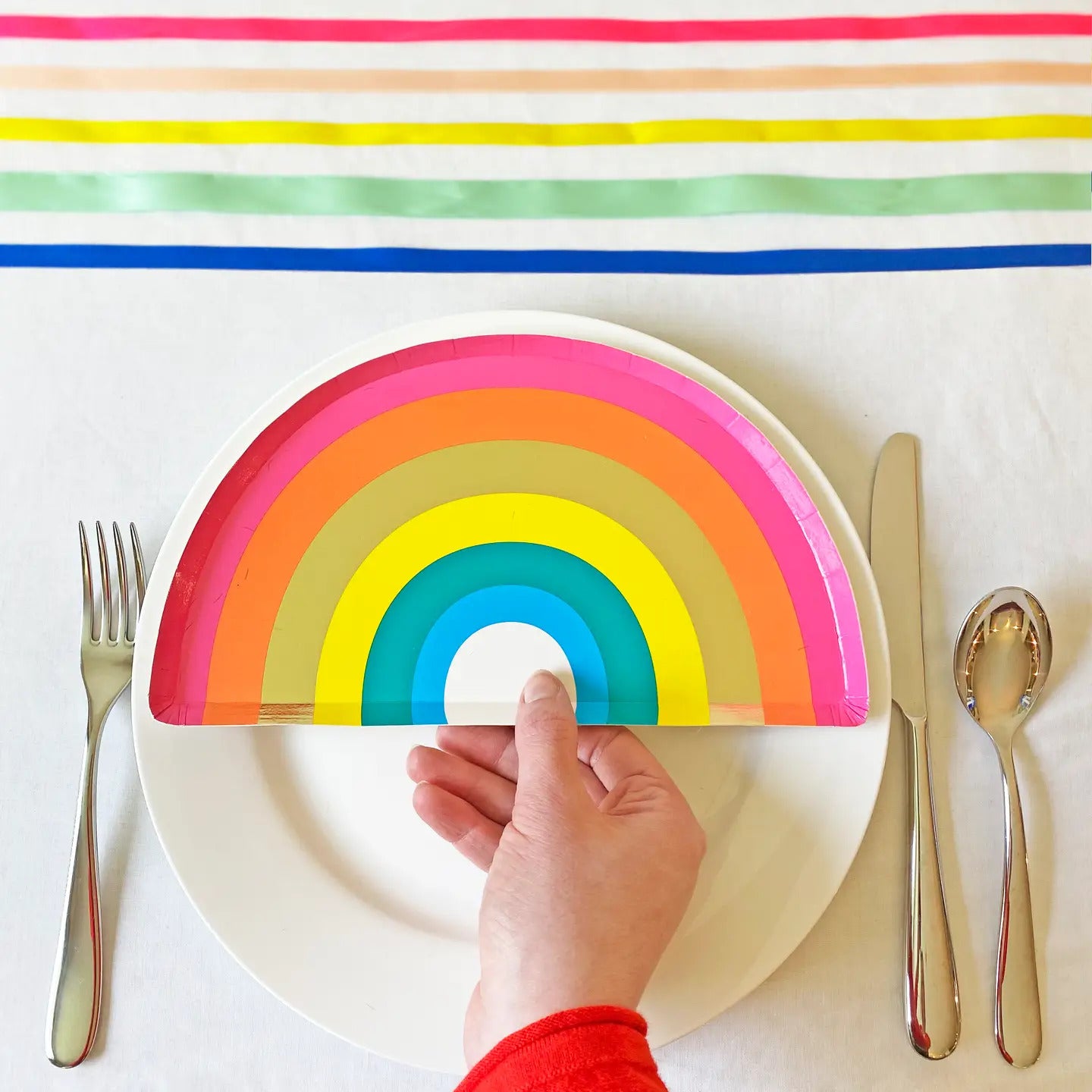 Talking Tables Rainbow Party Plates | 12 Pack