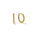 Brenda Grands 18K Gold Dainty Beaded Hoops